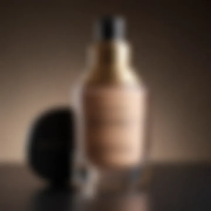 Luxurious foundation bottle showcasing anti-aging benefits