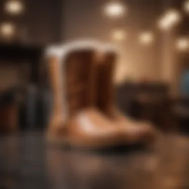 Elegance of Ugg Boots A pristine pair of Ugg boots showcasing their elegant design