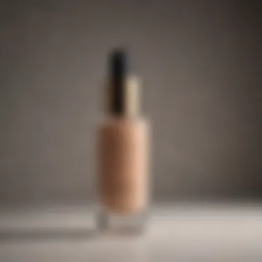 Elegant foundation bottle with gold accents for mature dry skin