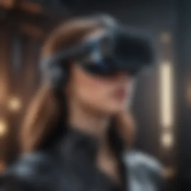 Immersive VR Experience Futuristic Virtual Reality Headset