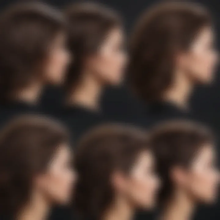Illustration showcasing the phases of hair growth
