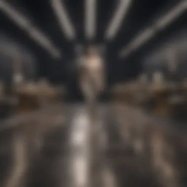 Luxurious fashion runway display