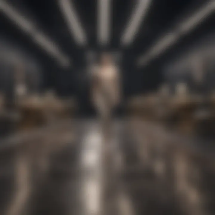 Luxurious fashion runway display