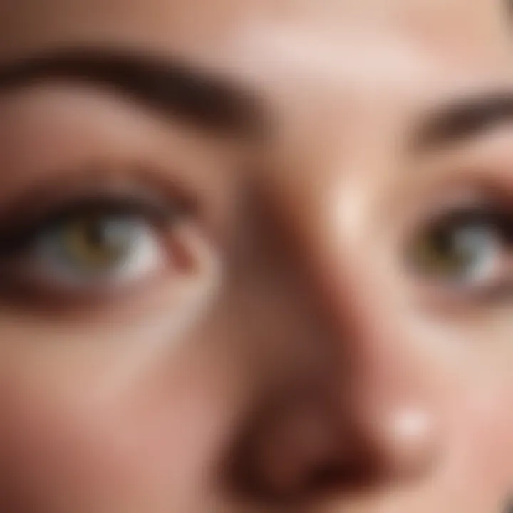 Illustration of hormonal changes affecting eyelashes