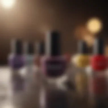 Creative Nail Polish Selection Various nail polish colors for creative expression.