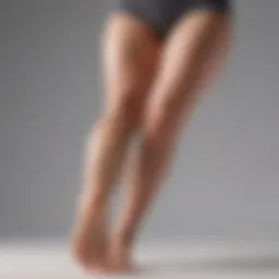 Close-up of smooth skin on a leg demonstrating healthy care.