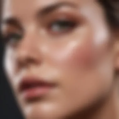 Showing the application of a chemical peel on the skin
