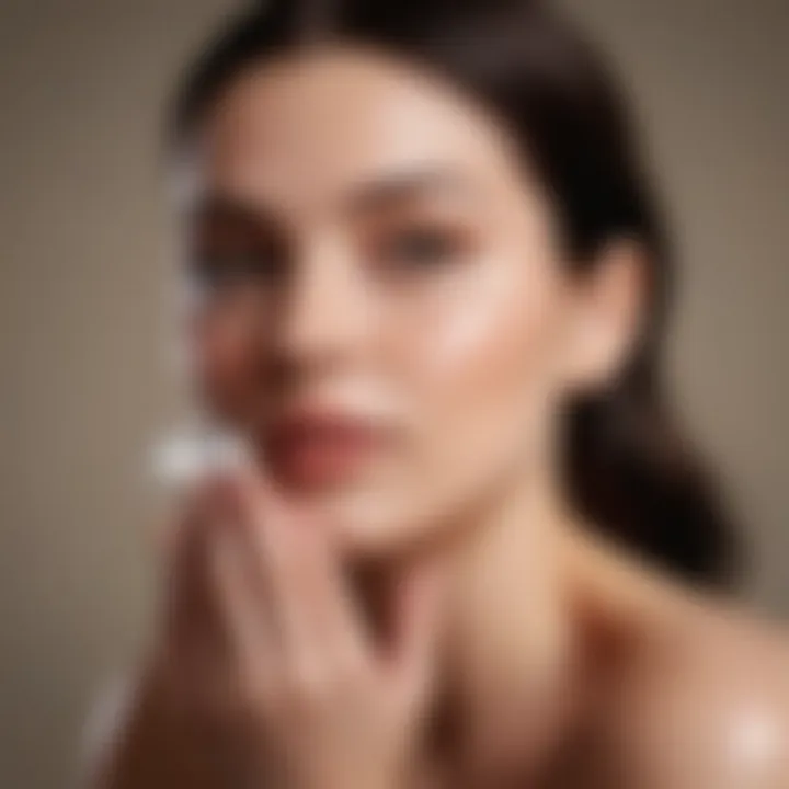 Post-peel skincare products and tips displayed elegantly