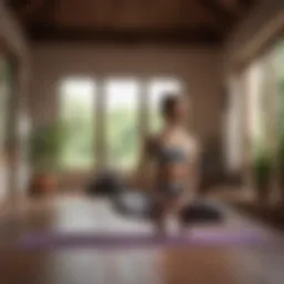 A calm yoga session in a serene environment