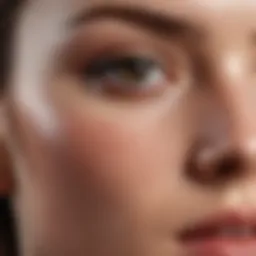 Close-up of a dark spot on a facial skin