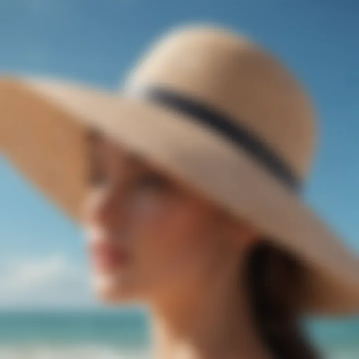 Innovative designer beach hat featuring modern architectural influences