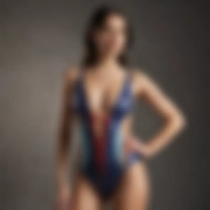 Stylish one-piece swimsuit showcasing innovative cut-out design