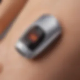 Close-up of IPL device used for hair removal