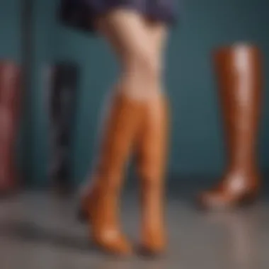 Color palette showcasing flattering colors for knee high boots