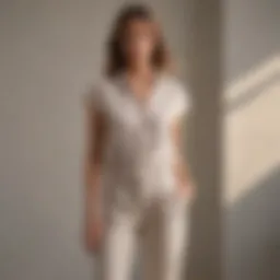 Elegant summer linen pants styled with a casual top