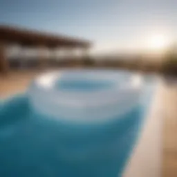 Elegant inflatable pool with panoramic view