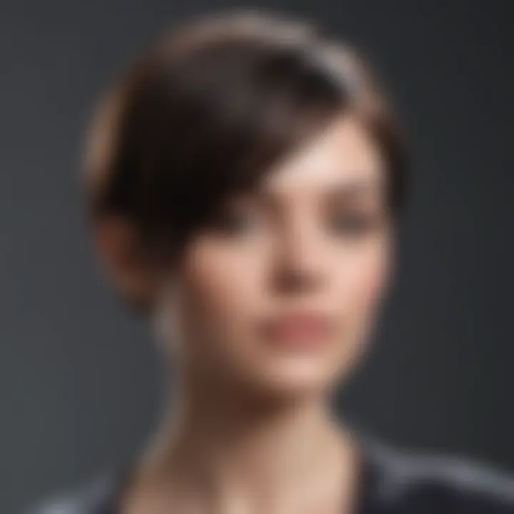 Chic asymmetrical haircut with sharp angles