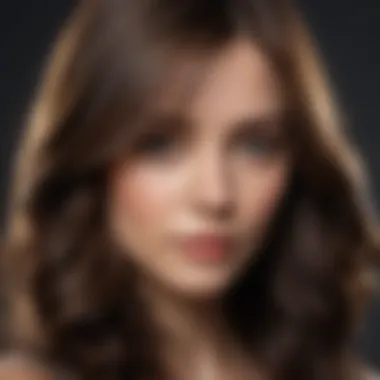 Long layered hairstyle with soft waves