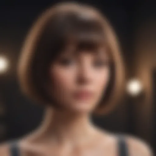 Stylish bob haircut with modern layers