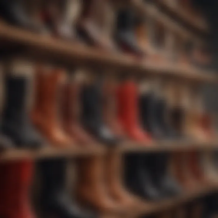 Collection of Louboutin boots displaying various designs