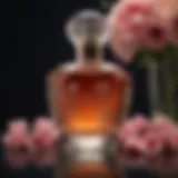 Luxurious Perfume Bottle with Floral Accents