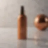 Luxurious Sunless Tanner Bottle on Marble Surface