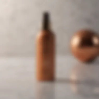 Luxurious Sunless Tanner Bottle on Marble Surface