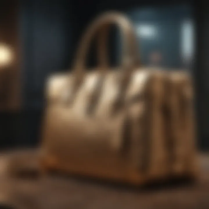 Luxury Business Bag with Gold Hardware