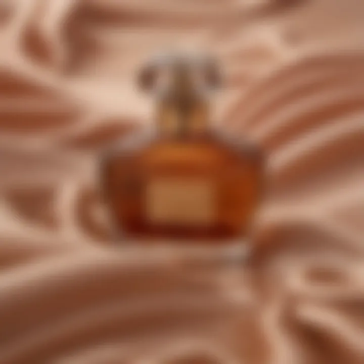 Sensual blend of oud and satin fabric symbolizing Maison Kurkdjian Oud Satin Mood essence