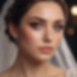 Elegant bridal makeup showcasing a soft, romantic look
