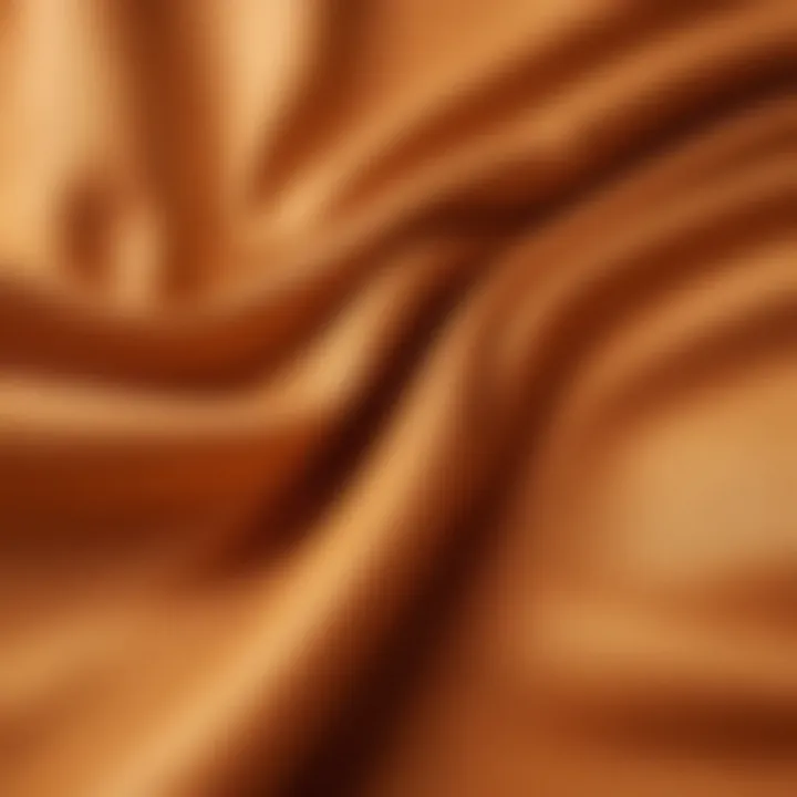 Close-up of luxurious mango coat fabric texture