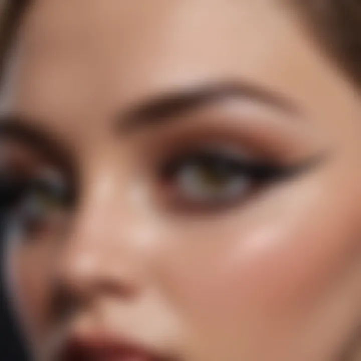 Close-up of a well-defined eyeliner look