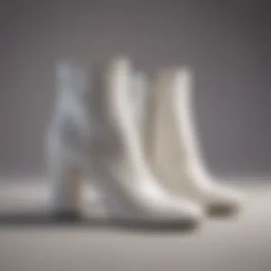 Minimalist white ankle boots for a modern look