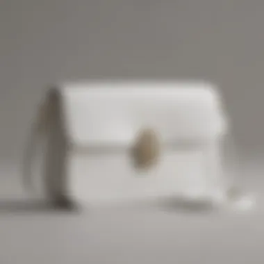Simplicity Refined in White Leather Crossbody Minimalist White Leather Crossbody Bag