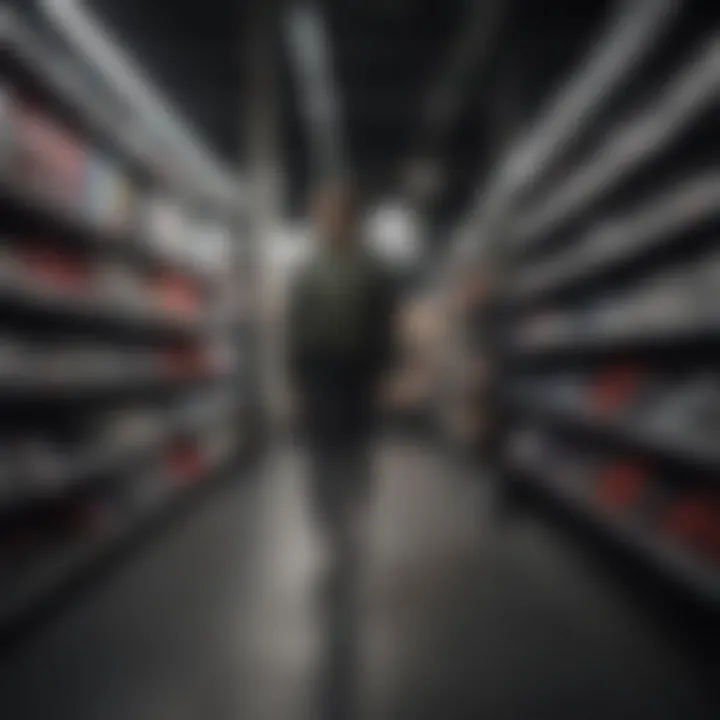 A shopper analyzing discount tags