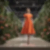Vibrant spring fashion display at Bloomingdale's