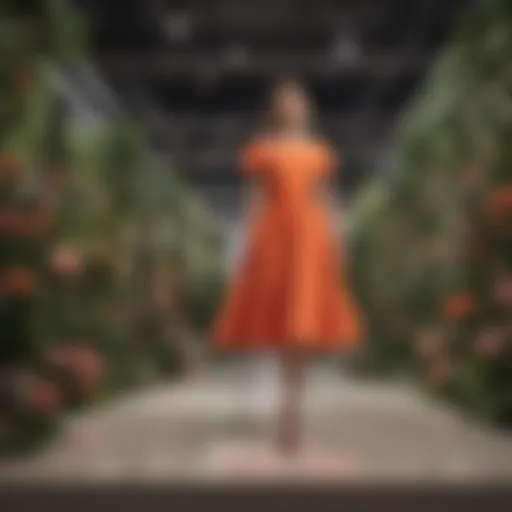 Vibrant spring fashion display at Bloomingdale's