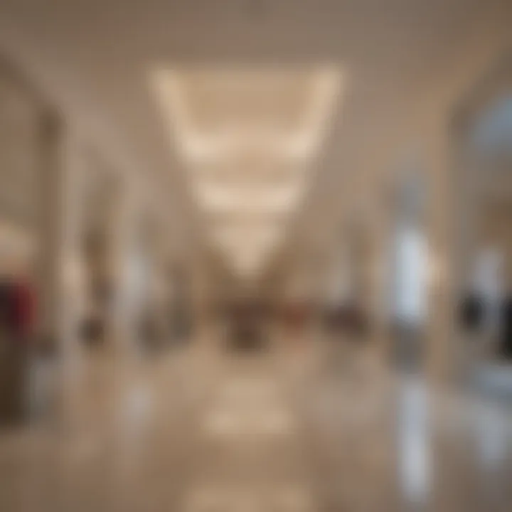 Stylish interior of Neiman Marcus with premium merchandise.