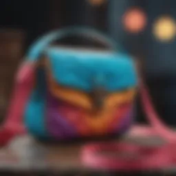Stylish nylon crossbody bag in vibrant colors