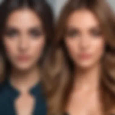 Ombre: A Gradual Transition Visual comparison of ombre hairstyle