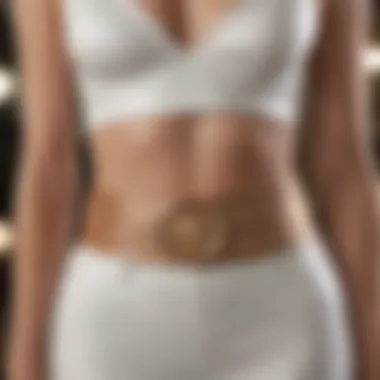 Elegant design of the One O One waist belt showcased on a display