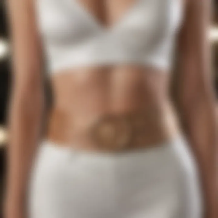 Elegant design of the One O One waist belt showcased on a display