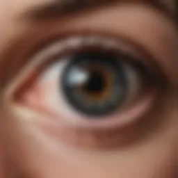 Illustration depicting the anatomy of the eye area