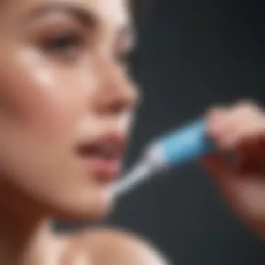 Close-up of a woman applying shaving gel to sensitive skin