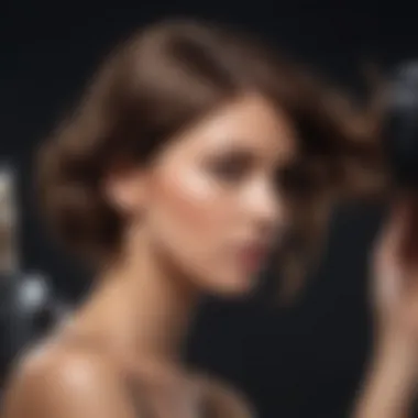 Personalized hair care routine demonstration.