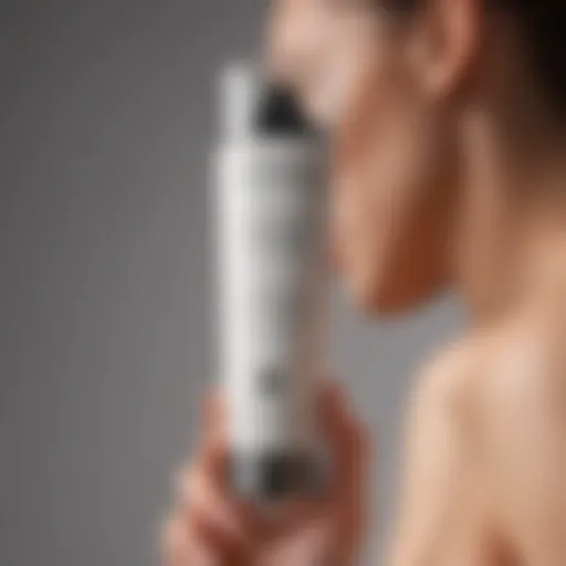 Calm and soothing post-shave lotion applied on skin