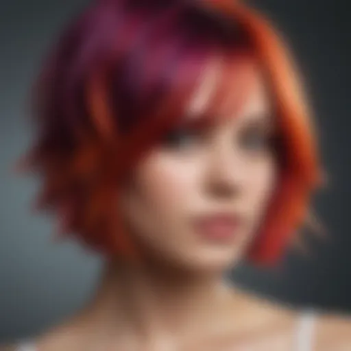 Vibrant hair dye color palette