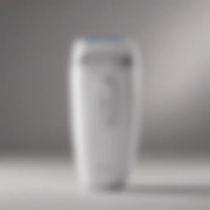 Innovative design of a rechargeable epilator showcasing its sleek aesthetics