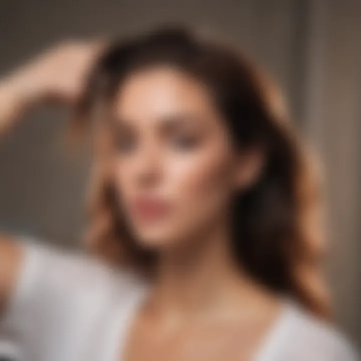 Woman enjoying a hair treatment at home