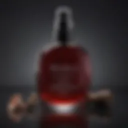 A vibrant hair treatment product displayed elegantly